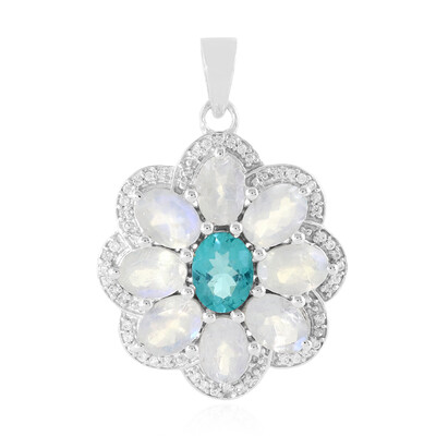Pendentif en argent et Apatite bleue