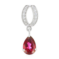 Pendentif en argent et Topaze Cerise