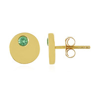 Boucles d'oreilles en argent et Emeraude d'Ethiopie
