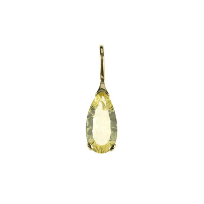 Pendentif en or et Citrine jaune citron (dagen)