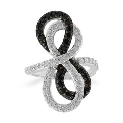 Bague en argent et Spinelle noir