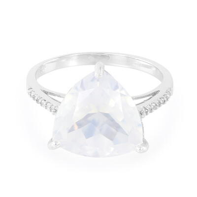 Bague en argent et Quartz Lune glacée
