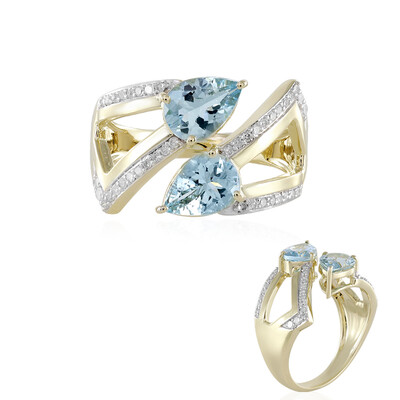 Bague en or et Aigue-Marine Santa Maria (de Melo)