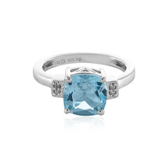 Bague en argent et Topaze bleu ciel