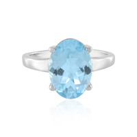 Bague en argent et Topaze bleu ciel