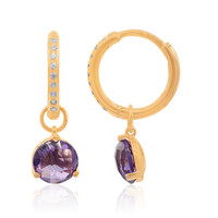 Boucles d'oreilles en argent et Améthyste