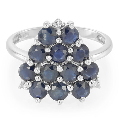 Bague en argent et Saphir bleu