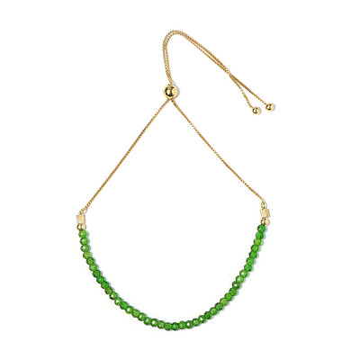 Bracelet en argent et Diopside de Russie