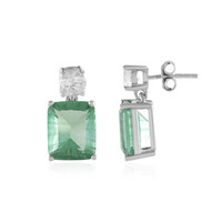 Boucles d'oreilles en argent et Fluorite verte