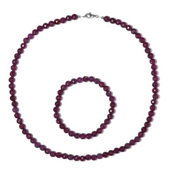 Parure en argent et Rubis de Madagascar