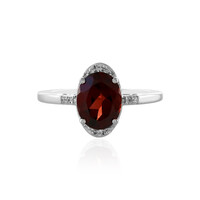 Bague en argent et Grenat du Mozambique