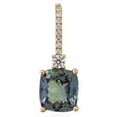 Pendentif en or et Tanzanite non chauffée