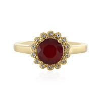 Bague en argent et Rubis de Madagascar