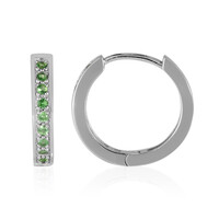 Boucles d'oreilles en argent et Grenat Tsavorite