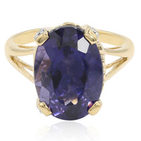 Bague en or et Quartz Myrtille