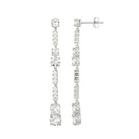 Boucles d'oreilles en argent et Topaze blanche (Adela Silber)
