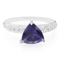 Bague en argent et Iolite de Ceylan