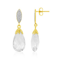 Boucles d'oreilles en argent et Quartz blanc