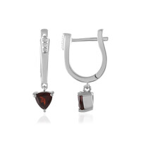 Boucles d'oreilles en argent et Grenat du Mozambique