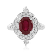 Bague en argent et Rubis de Madagascar