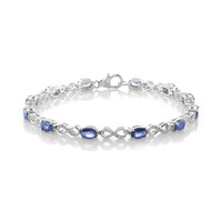 Bracelet en argent et Saphir bleu