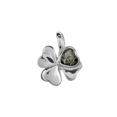 Pendentif en argent et Ambre vert de Baltique (dagen)
