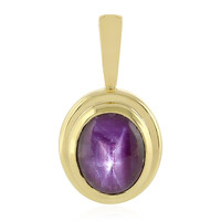Pendentif en argent et Rubis étoilé de Channapatna