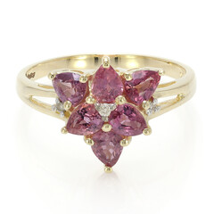Bague en or et Saphir Padparadscha non chauffé