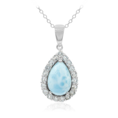 Collier en argent et Larimar