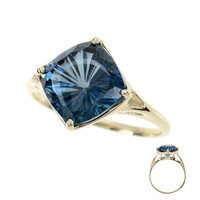 Bague en or et Topaze bleu de Londres