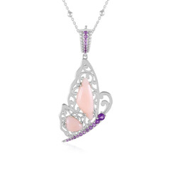 Collier en argent et Opale rose (Dallas Prince Designs)