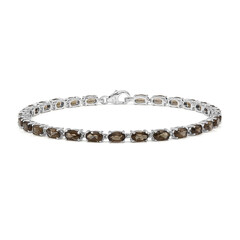 Bracelet en argent et Quartz fumé