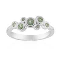 Bague en argent et Saphir vert de Tuléar  (Pallanova)