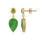 Boucles d'oreilles en argent et Uvarovite