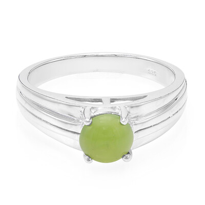 Bague pour homme en argent et Chrysoprase impériale