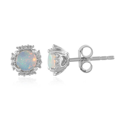 Boucles d'oreilles en argent et Opale Welo