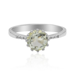 Bague en argent et Améthyste verte