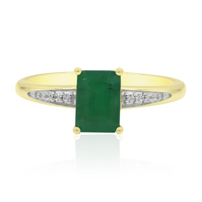 Bague en or et Emeraude de Zambie