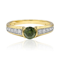 Bague en or et Diamant VS1 vert