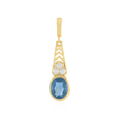 Pendentif en argent et Fluorite à couleur changeante