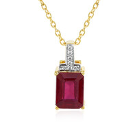 Collier en argent et Rubis de Madagascar