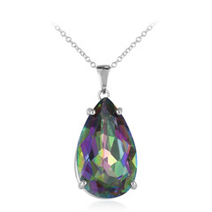Collier en argent et Quartz mystique
