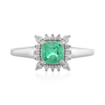 Bague en argent et Emeraude d'Ethiopie (MONOSONO COLLECTION)