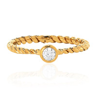 Bague en argent et Topaze blanche