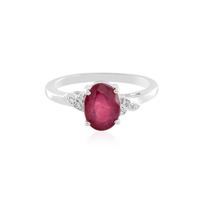 Bague en argent et Rubis de Madagascar
