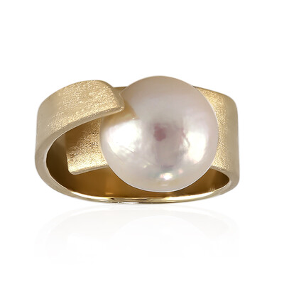 Bague en argent et Perle de culture d'eau douce (TPC)