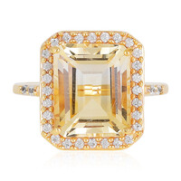 Bague en argent et Citrine multicolore
