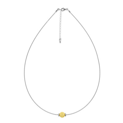 Collier en argent et Ambre laiteux de la Baltique (MONOSONO COLLECTION)