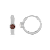 Boucles d'oreilles en argent et Zircon rose