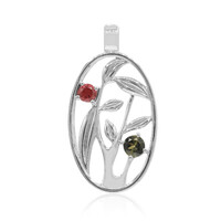 Pendentif en argent et Tourmaline verte (VIENNA 1903)